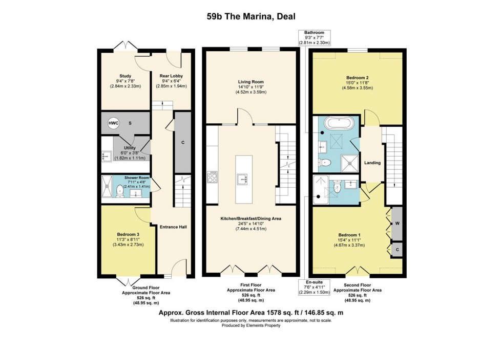 Floorplan for The Marina, Deal