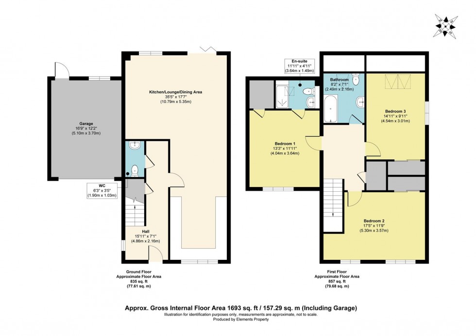 Floorplan for George Close, Capel-Le-Ferne, Folkestone