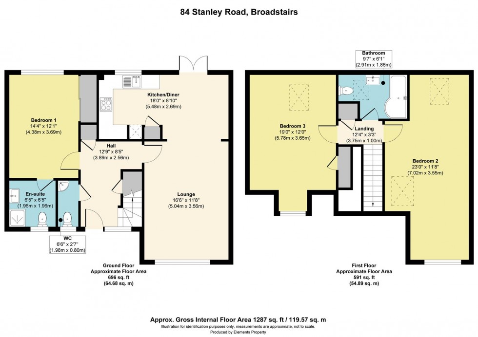 Floorplan for Stanley Road, Broadstairs