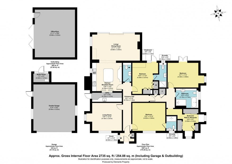 Floorplan for Crossways, Ripple, Deal