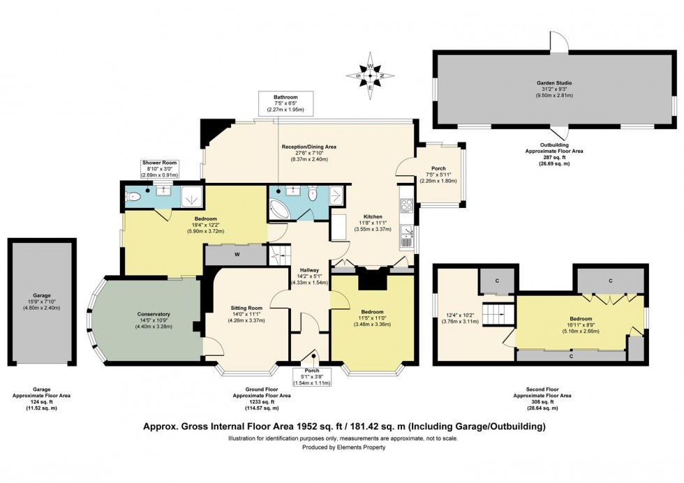 Floorplan for Pommeus Lane, Ripple, Deal